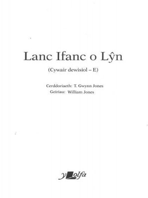 cover image of Lanc Ifanc o Lŷn (Cywair Dewisiol--E)